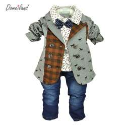 Prix 17 Marque Domeiland Mode Printemps Bebe Garcon Vetements Pour 3 Pcs Vestes Vetements Costumes Avec Polo Chemises Coton Jeans Pantalon Ensembles Site Chinois Moins Cher